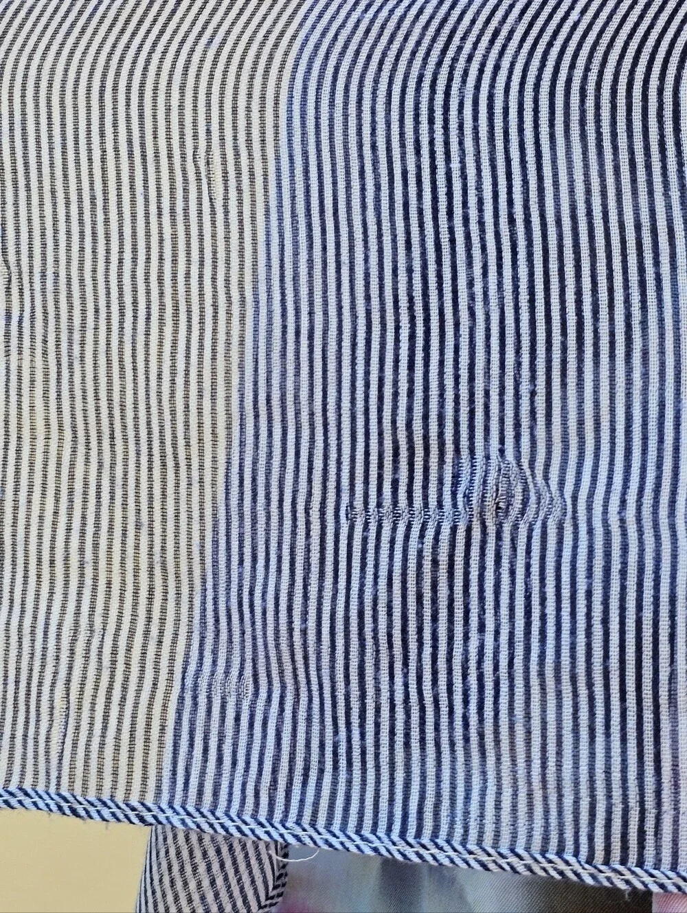 Semi Sheer Gauzy Mixed Print Blue & White Scarf